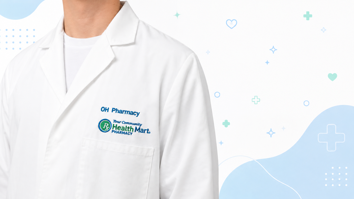 OH pharmacy logo branding