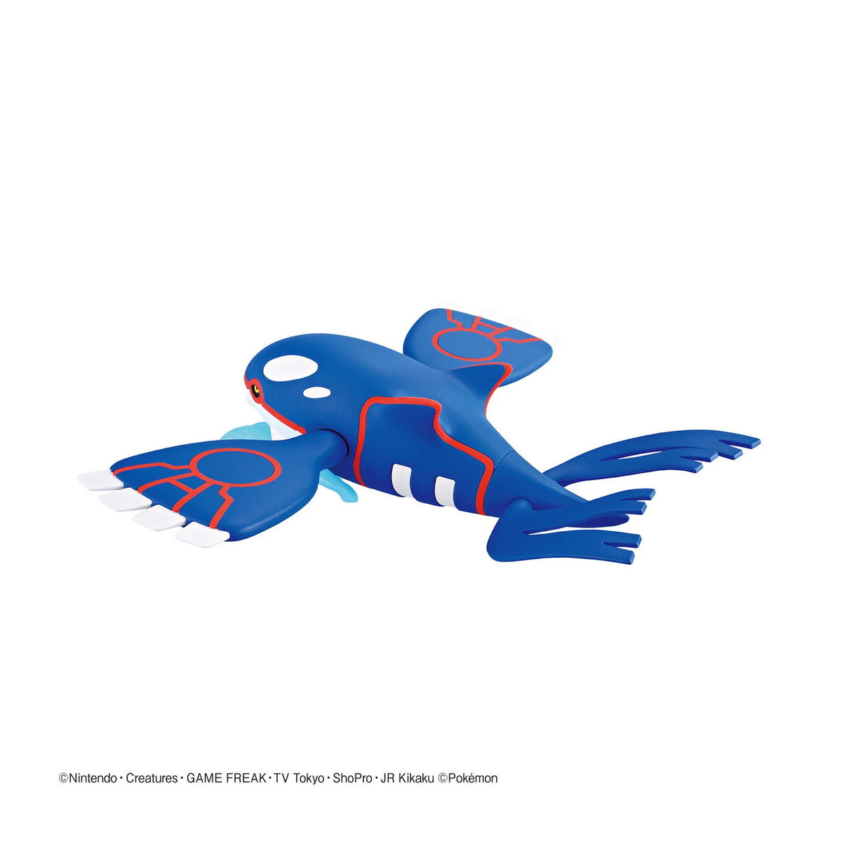 Bandai Kyogre Pokémon Model Kit 62 rear view showing the tail fins and back markings