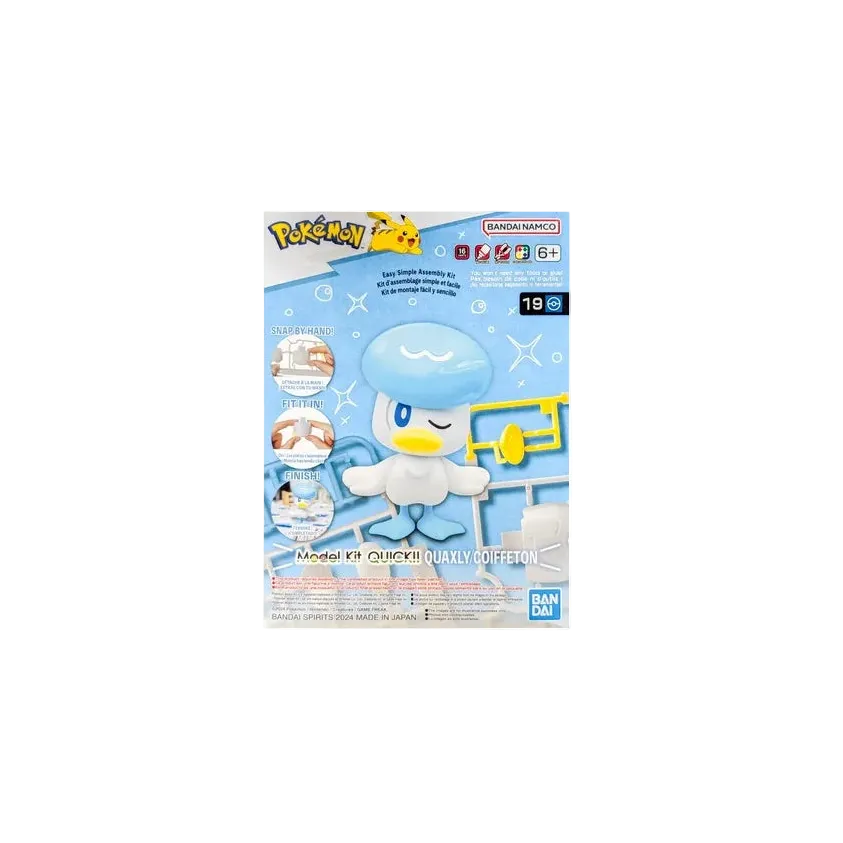 Bandai Quaxly Pokémon Model Kit QUICK 19 North American English French and Spanish packaging