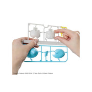 Quaxly Pokémon model kit parts being removed from the runner by hand for tool-free assembly