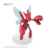 Bandai Scizor Pokémon Model Kit 55 posed for battle with open articulated claw